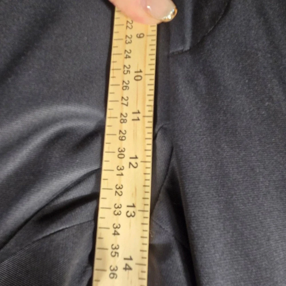 Greg Norman Mens Black Golf Pants Performance Flat Front Shark Logo 40x30
